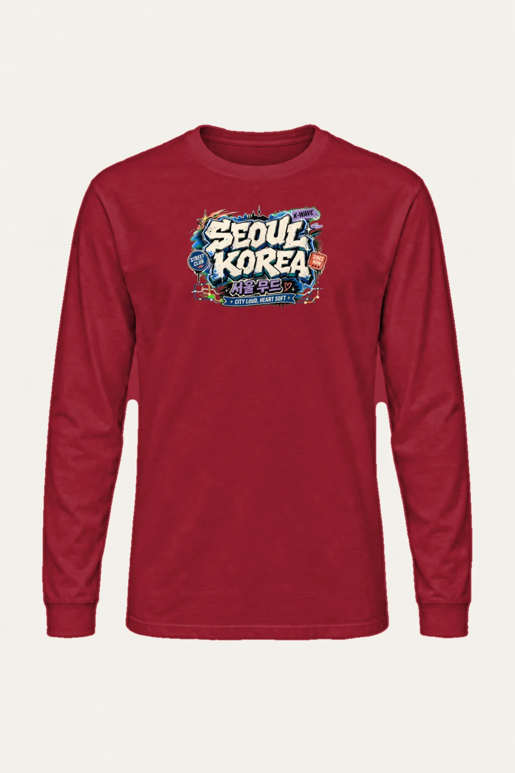 "Seoul Mood Street Club" Unisex Longsleeve T-shirt | Gildan 2400