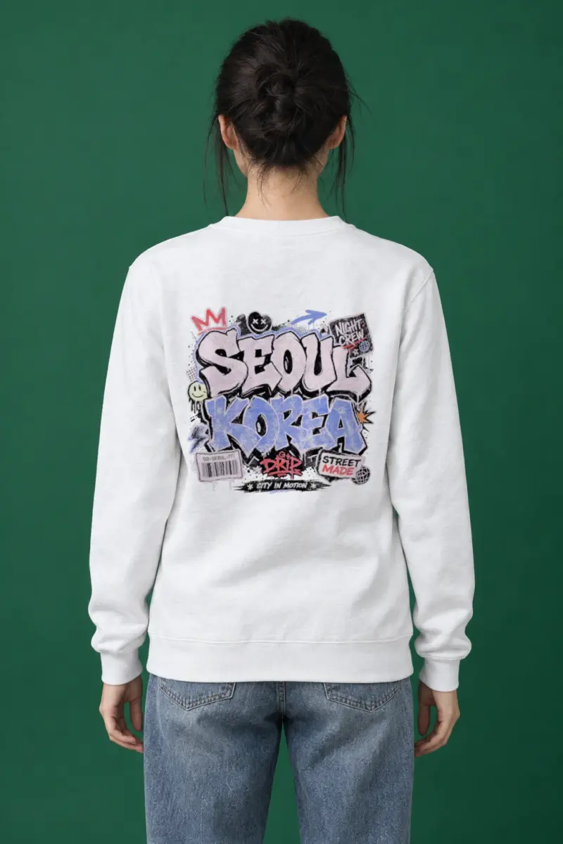 "Seoul Night Crew" Heavy Blend Unisex Crewneck Sweatshirt