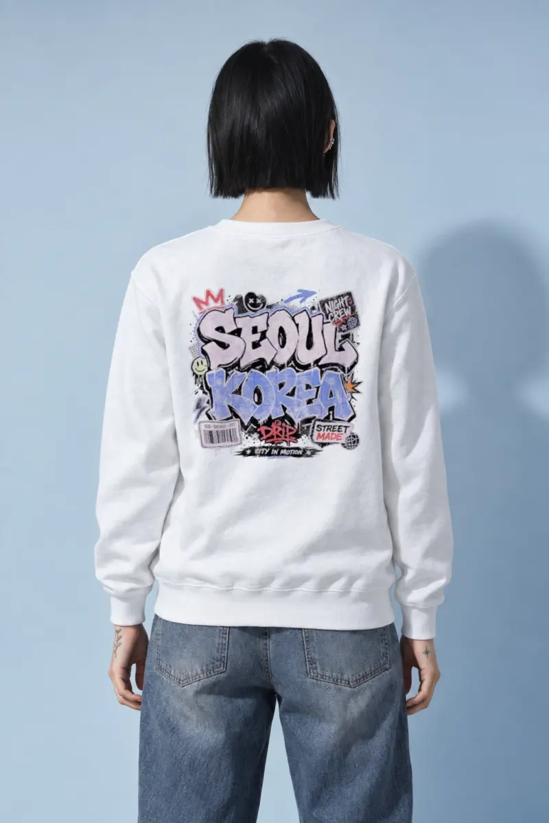 "Seoul Night Crew" Heavy Blend Unisex Crewneck Sweatshirt