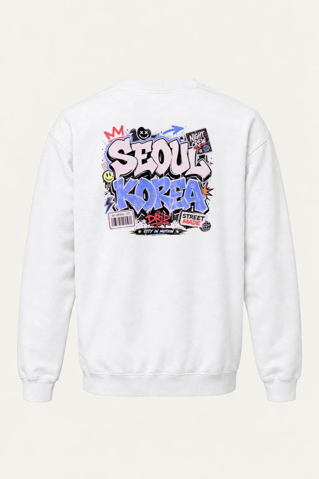 "Seoul Night Crew" Heavy Blend Unisex Crewneck Sweatshirt | Gildan 18000