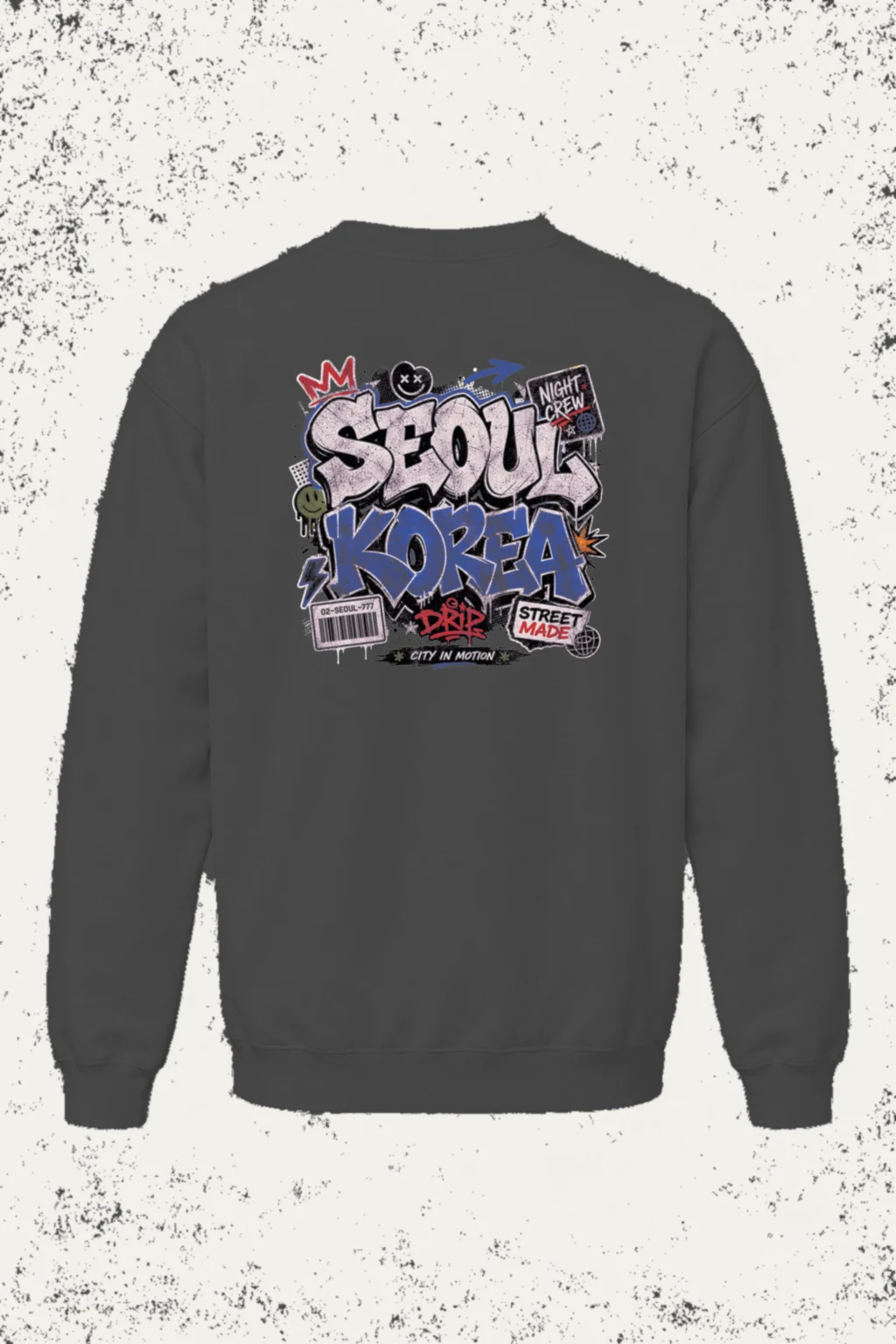 "Seoul Night Crew" Heavy Blend Unisex Crewneck Sweatshirt | Gildan 18000