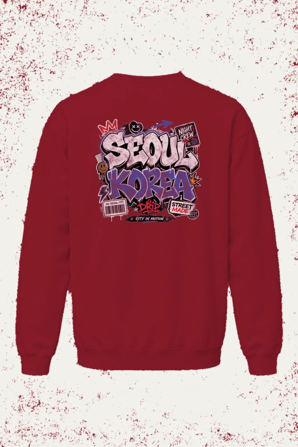 "Seoul Night Crew" Heavy Blend Unisex Crewneck Sweatshirt | Gildan 18000