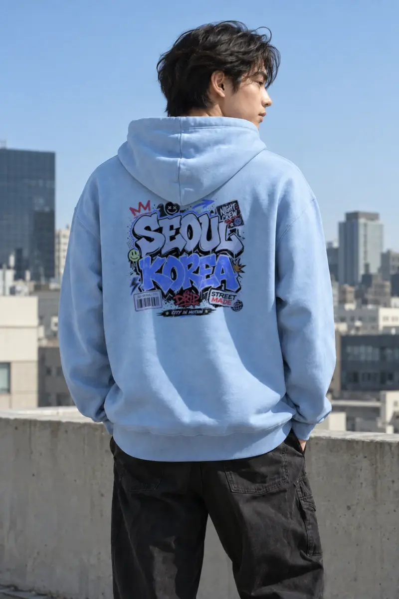“Seoul Night Crew” Heavy Blend Unisex Pullover Hoodie | Gildan 18500