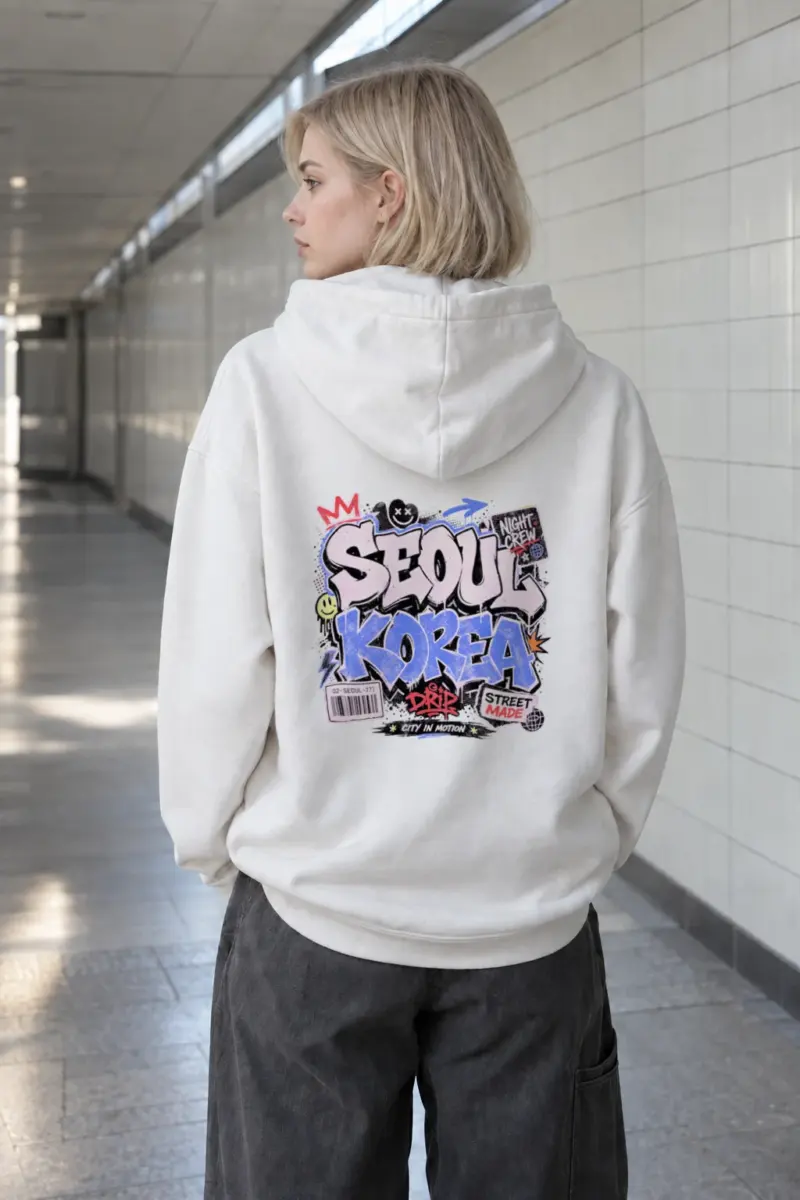 "Seoul Night Crew" Heavy Blend Unisex Pullover Hoodie | Gildan 18500