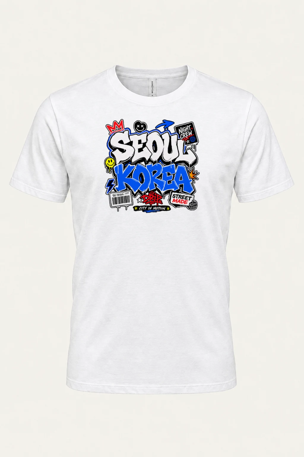 "Seoul Night Crew" Heavyweight Unisex Crewneck T-shirt | Gildan 5000