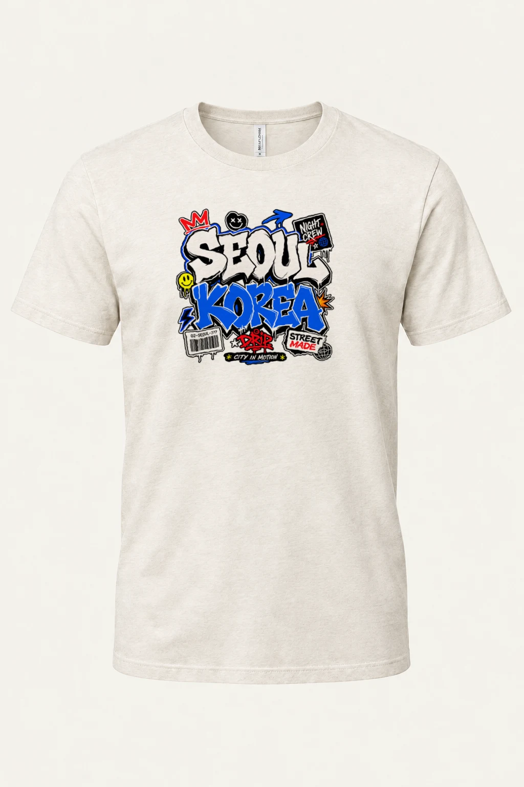 "Seoul Night Crew" Heavyweight Unisex Crewneck T-shirt | Gildan 5000