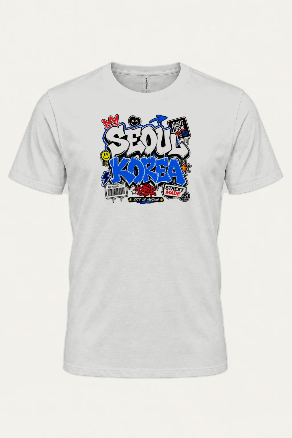 "Seoul Night Crew" Heavyweight Unisex Crewneck T-shirt | Gildan 5000