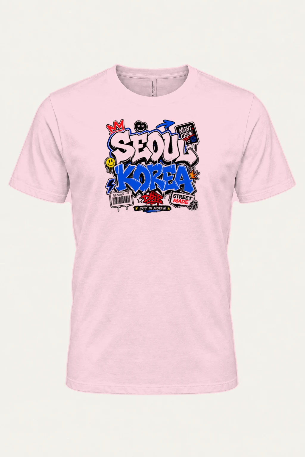 "Seoul Night Crew" Heavyweight Unisex Crewneck T-shirt | Gildan 5000