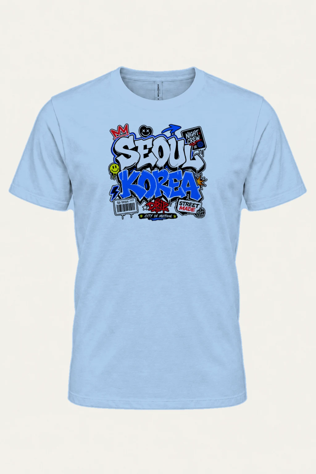 "Seoul Night Crew" Heavyweight Unisex Crewneck T-shirt | Gildan 5000