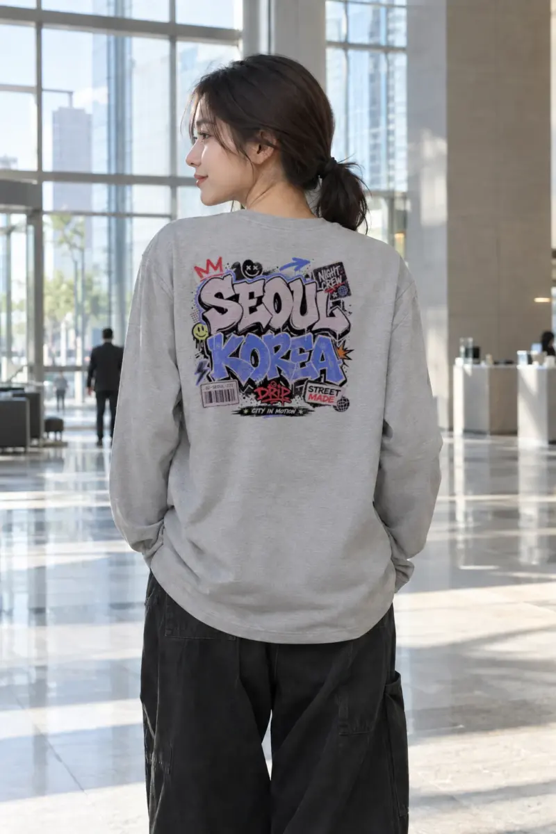 "Seoul Night Crew" Unisex Longsleeve T-shirt | Gildan 2400
