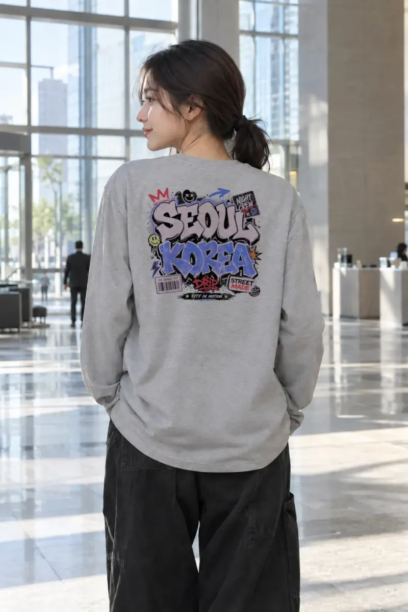 “Seoul Night Crew” Unisex Longsleeve T-shirt | Gildan 2400