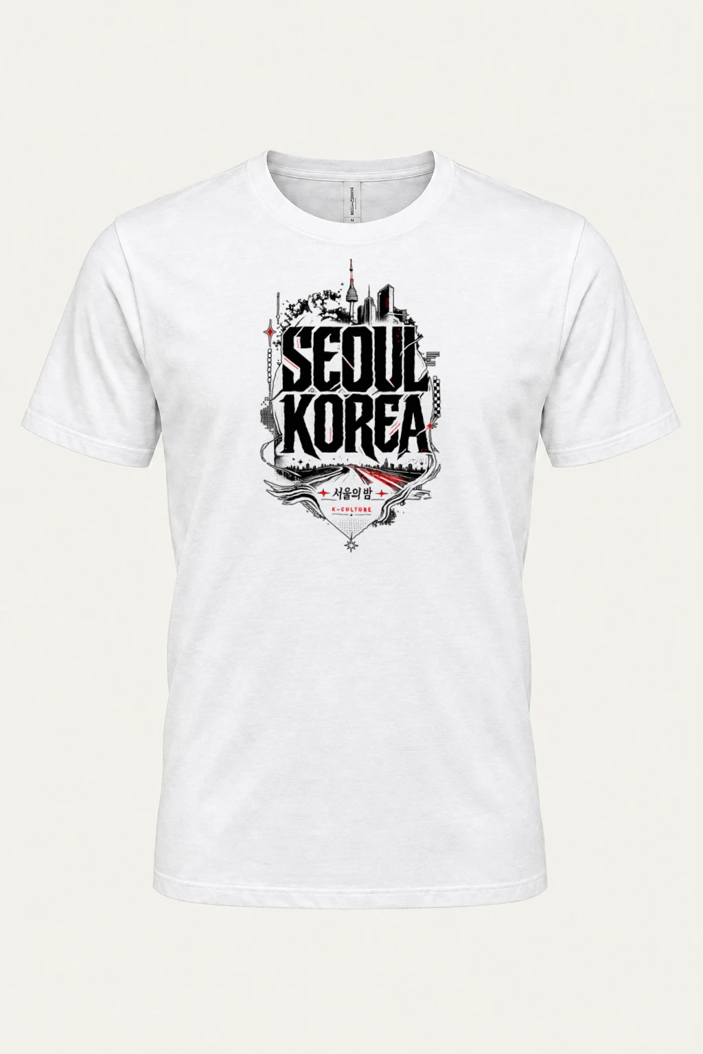 "Seoul Night" Heavyweight Unisex Crewneck T-shirt | Gildan 5000
