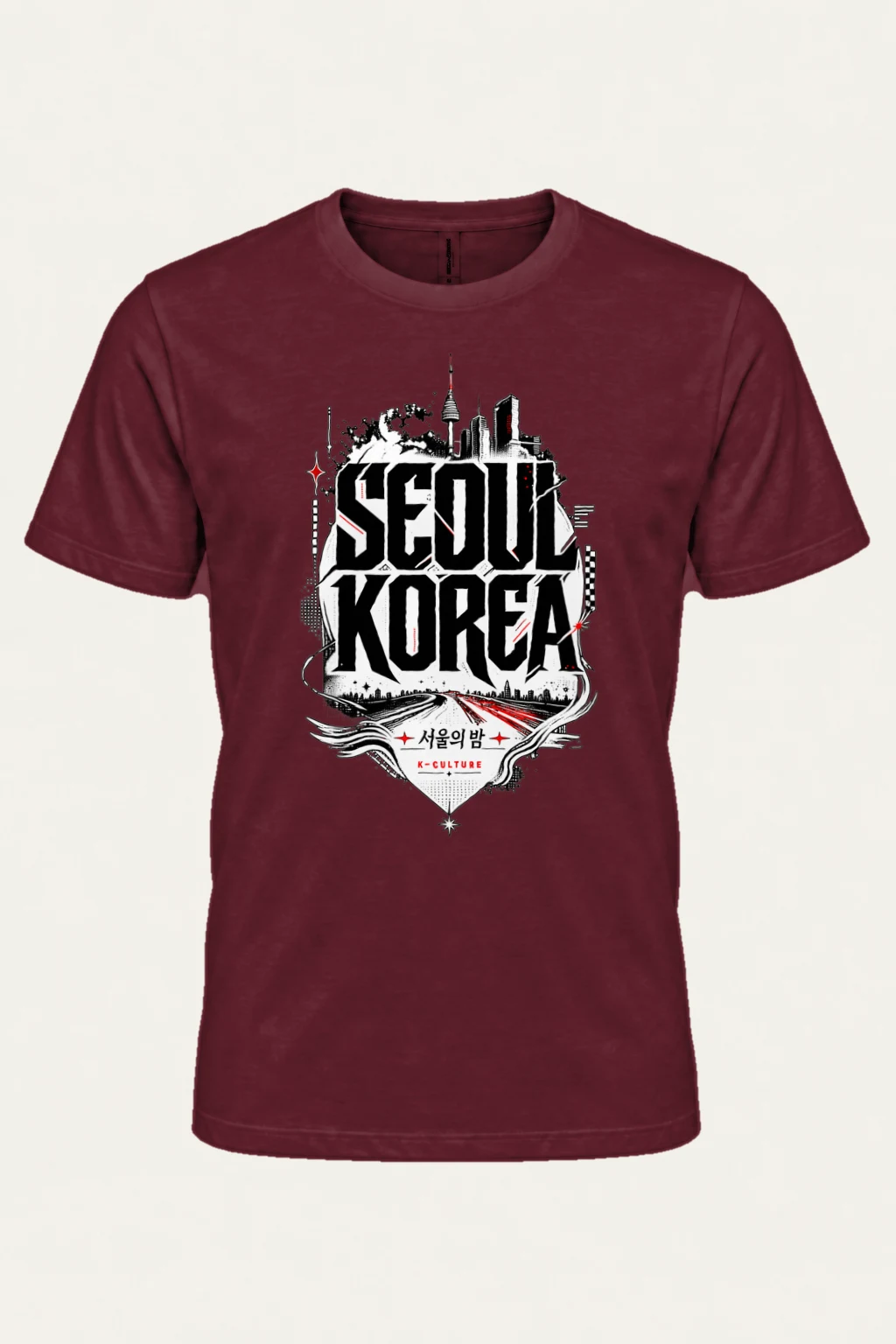 "Seoul Night" Heavyweight Unisex Crewneck T-shirt | Gildan 5000