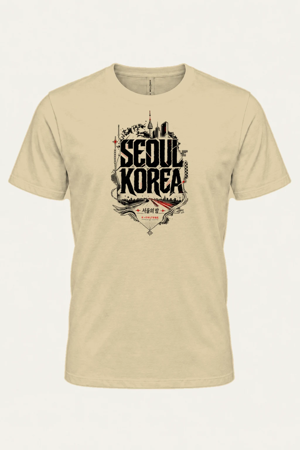 "Seoul Night" Heavyweight Unisex Crewneck T-shirt | Gildan 5000