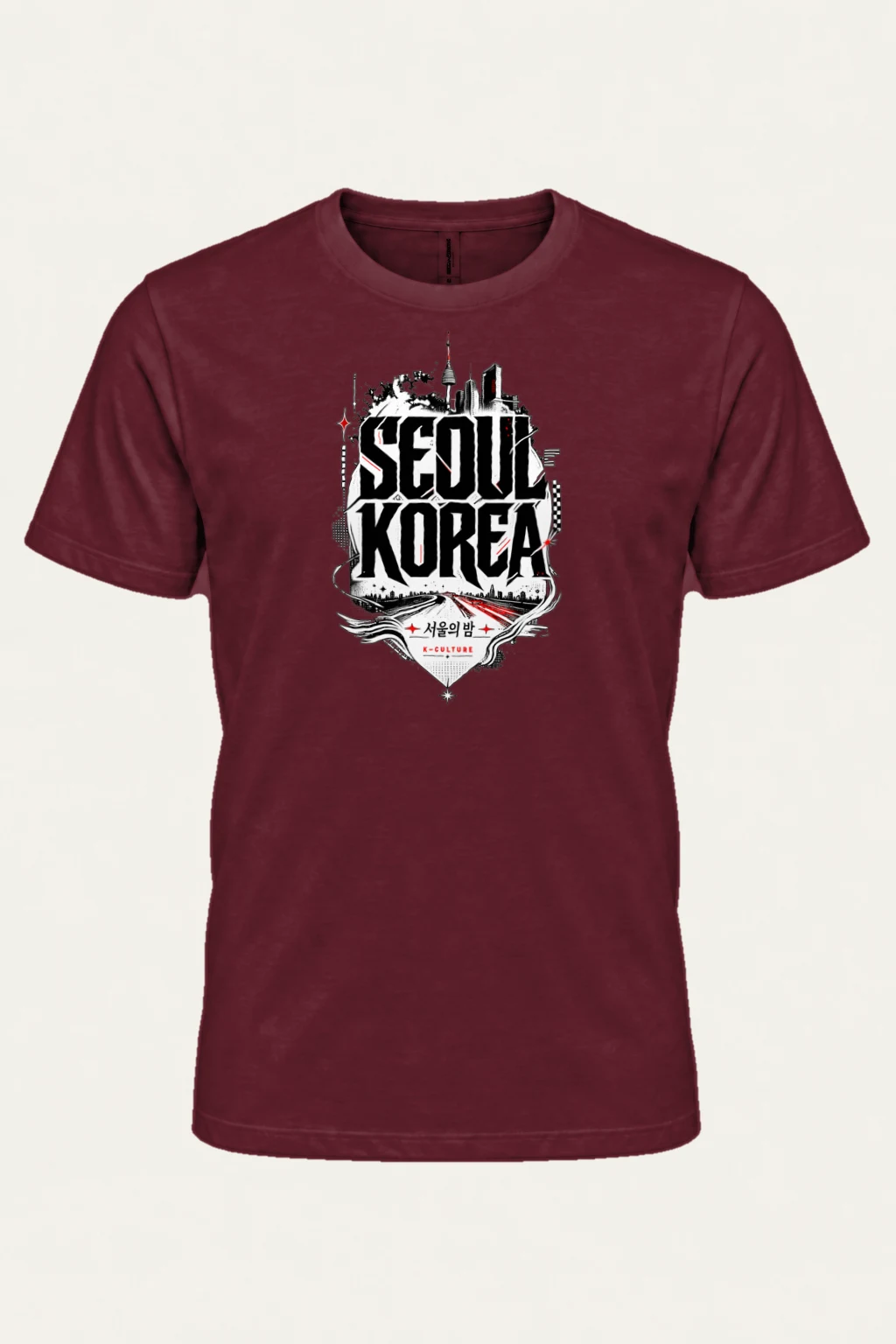 "Seoul Night" Heavyweight Unisex Crewneck T-shirt | Gildan 5000