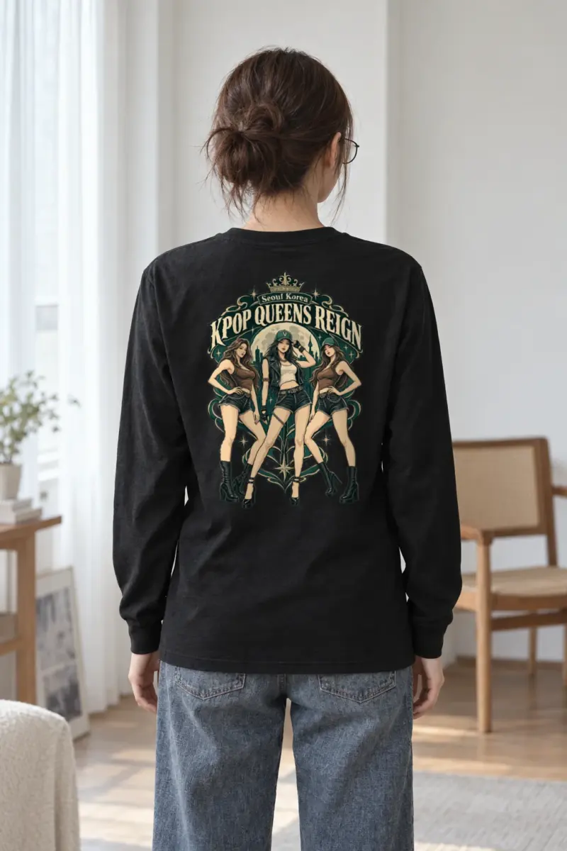 "Seoul Night Icons" Unisex Longsleeve T-shirt | Gildan 2400