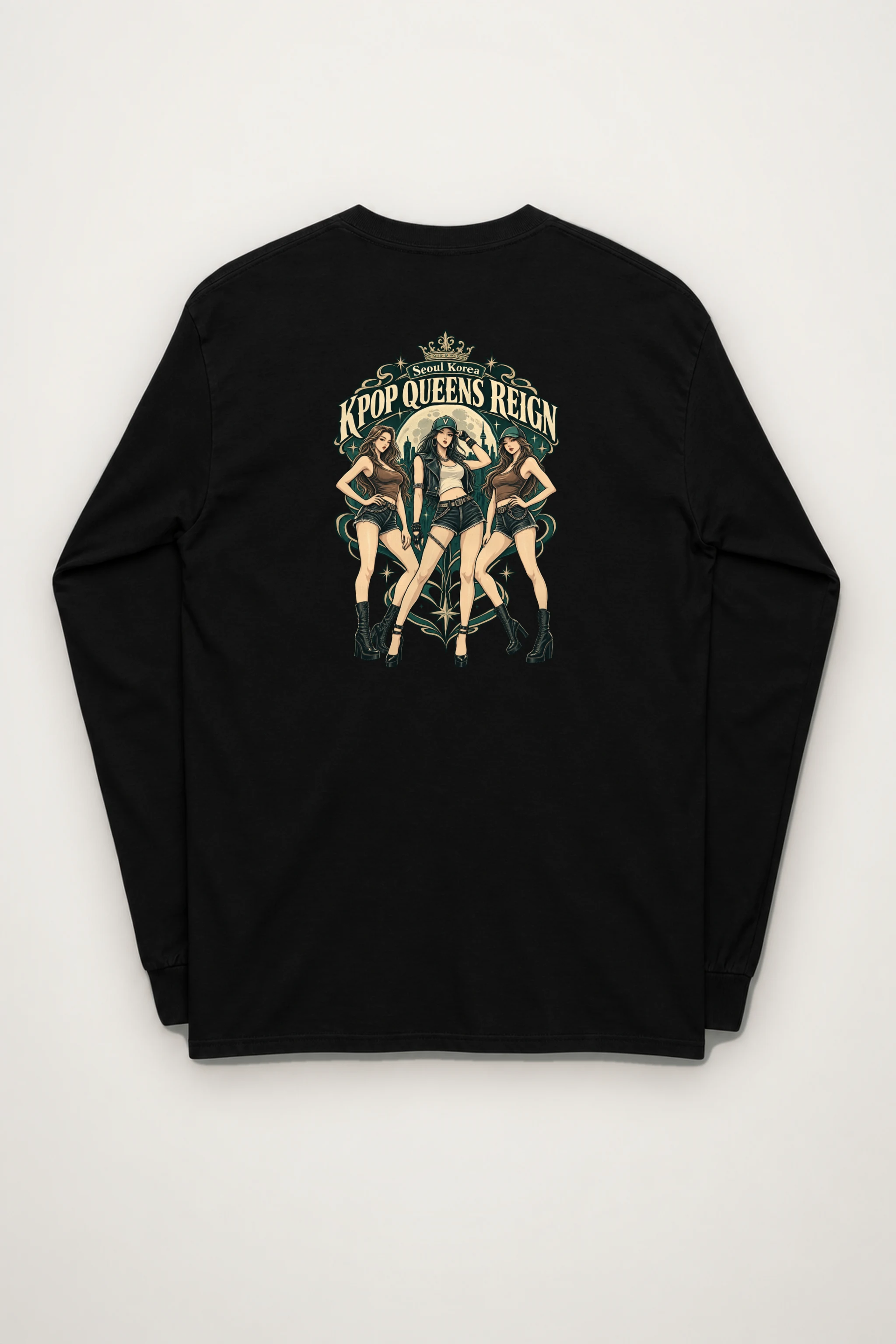 "Seoul Night Icons" Unisex Longsleeve T-shirt