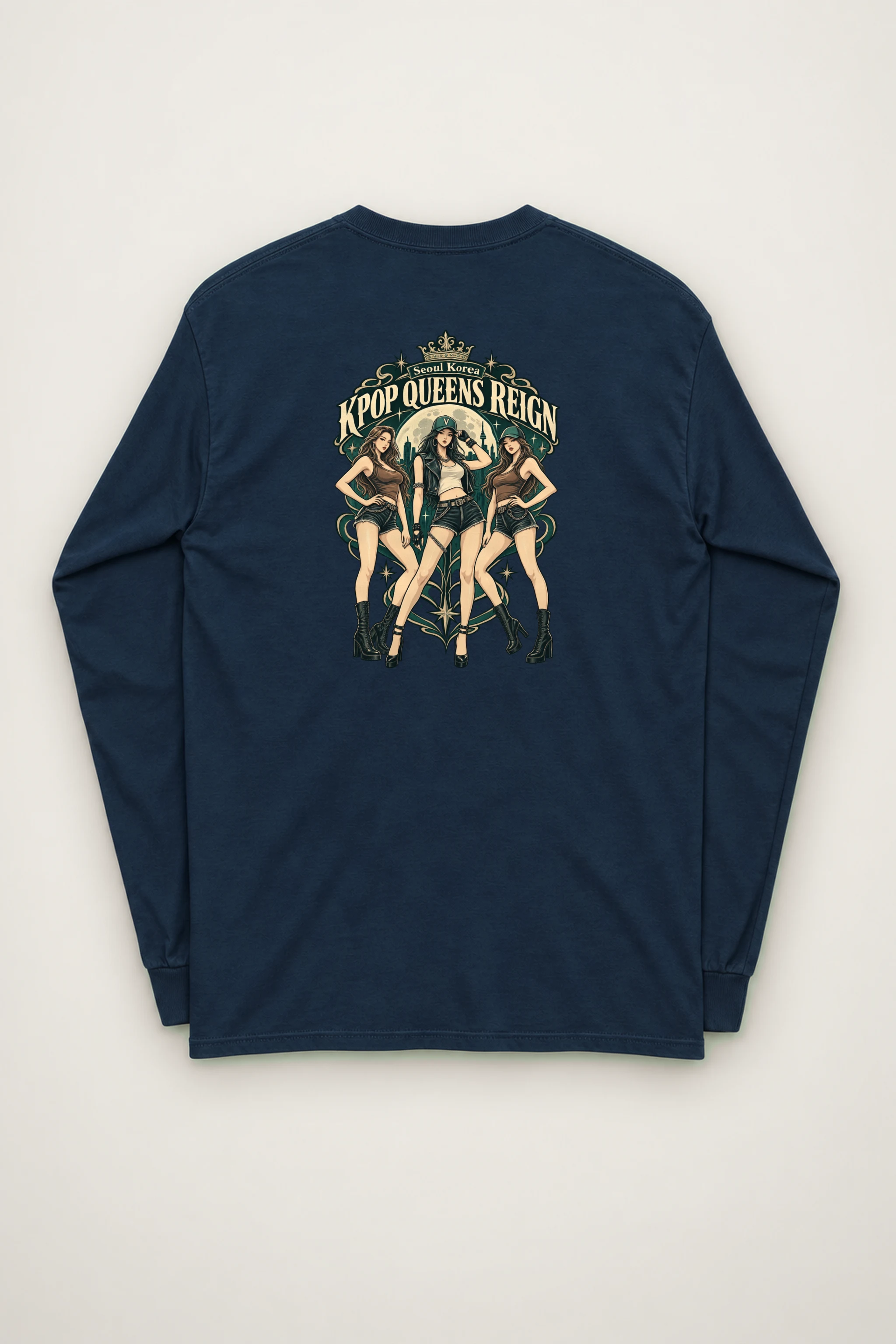 "Seoul Night Icons" Unisex Longsleeve T-shirt