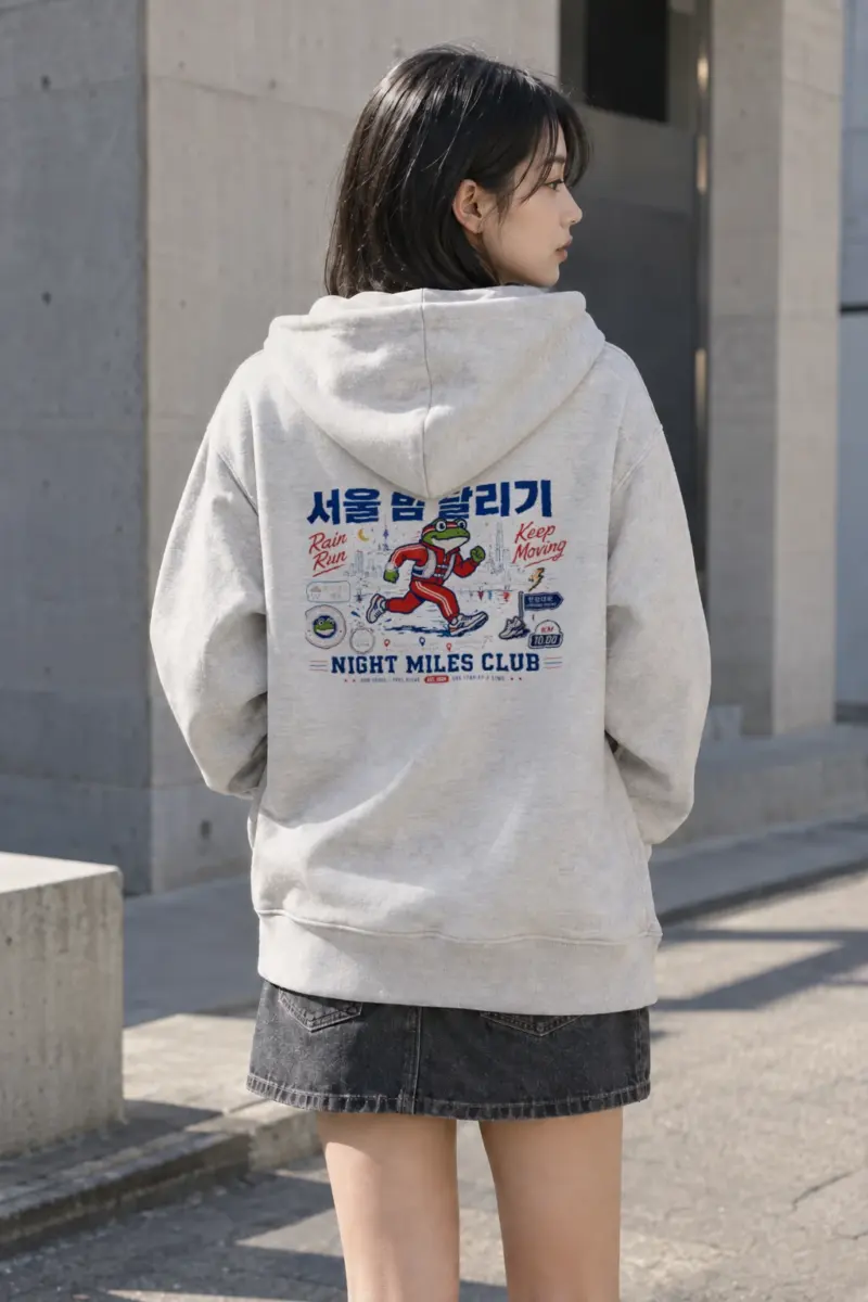 “Seoul Night Miles Club” Heavy Blend Unisex Pullover Hoodie | Gildan 18500