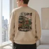 "Seoul Night Walkers" Heavy Blend Unisex Crewneck Sweatshirt | Gildan 18000