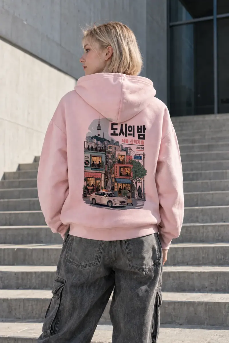 “Seoul Night Walkers” Heavy Blend Unisex Pullover Hoodie | Gildan 18500