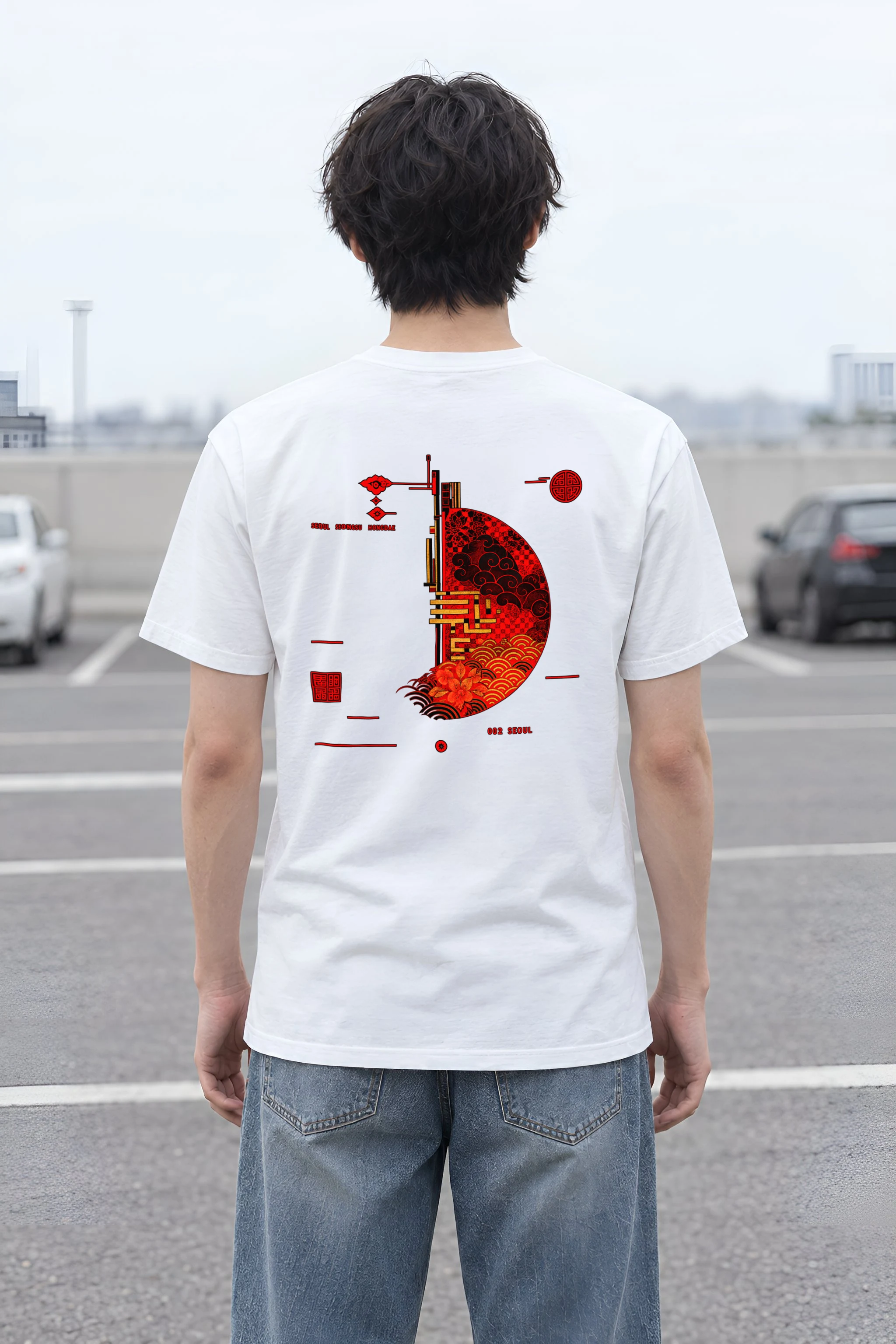 "Seoul Ornament 002" Heavyweight Unisex Crewneck T-shirt