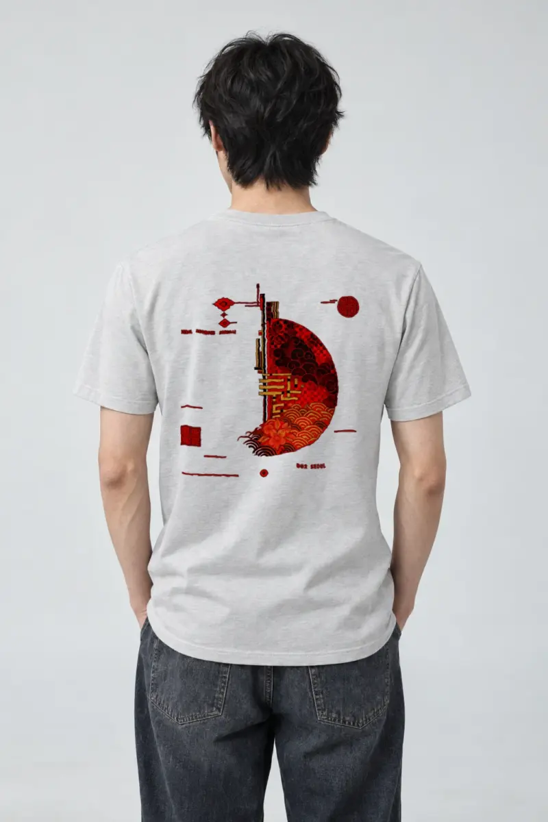 "Seoul Ornament 002" Heavyweight Unisex Crewneck T-shirt | Gildan 5000