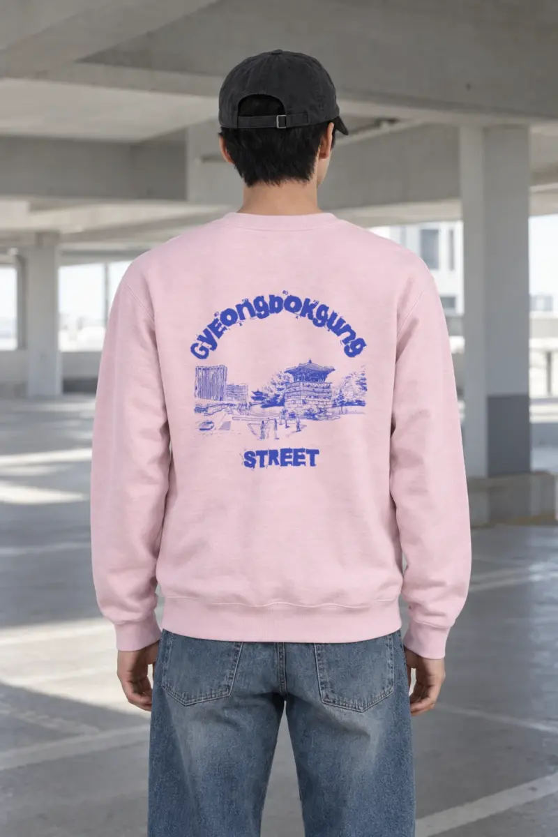 "Seoul Palace Blueprint" Heavy Blend Unisex Crewneck Sweatshirt | Gildan 18000