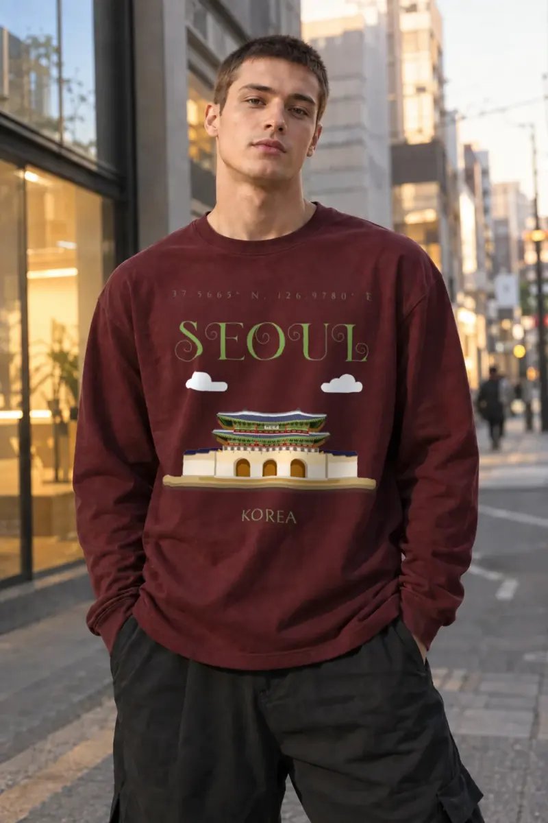 “Seoul Palace Coordinates” Unisex Longsleeve T-shirt | Gildan 2400