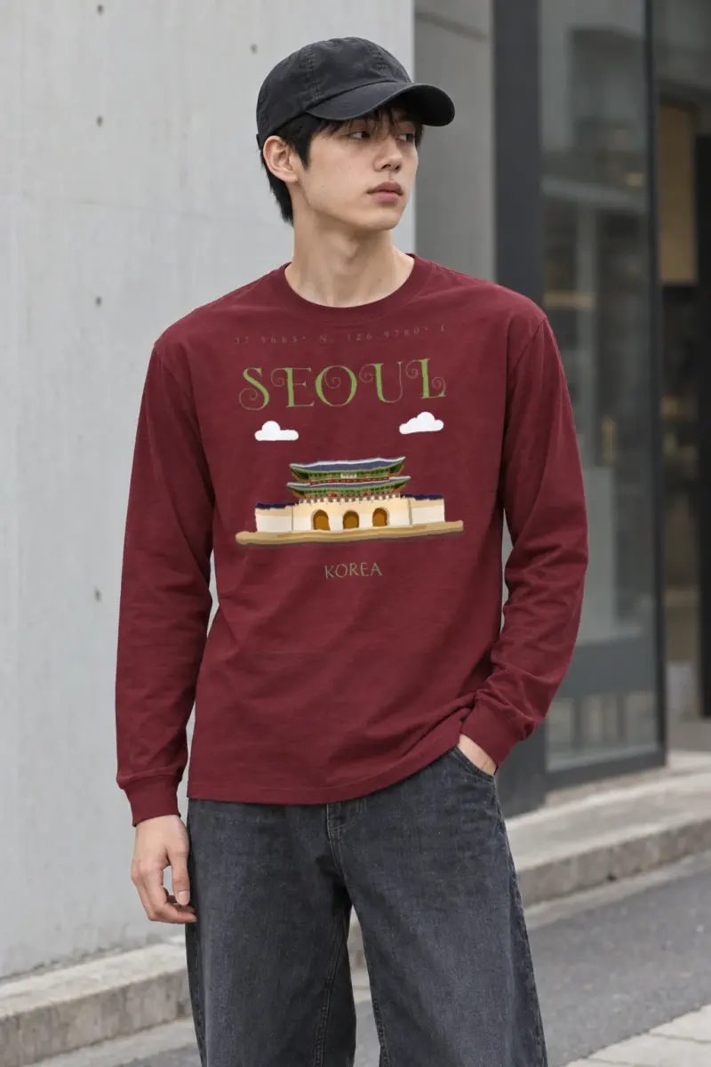 "Seoul Palace Coordinates" Unisex Longsleeve T-shirt