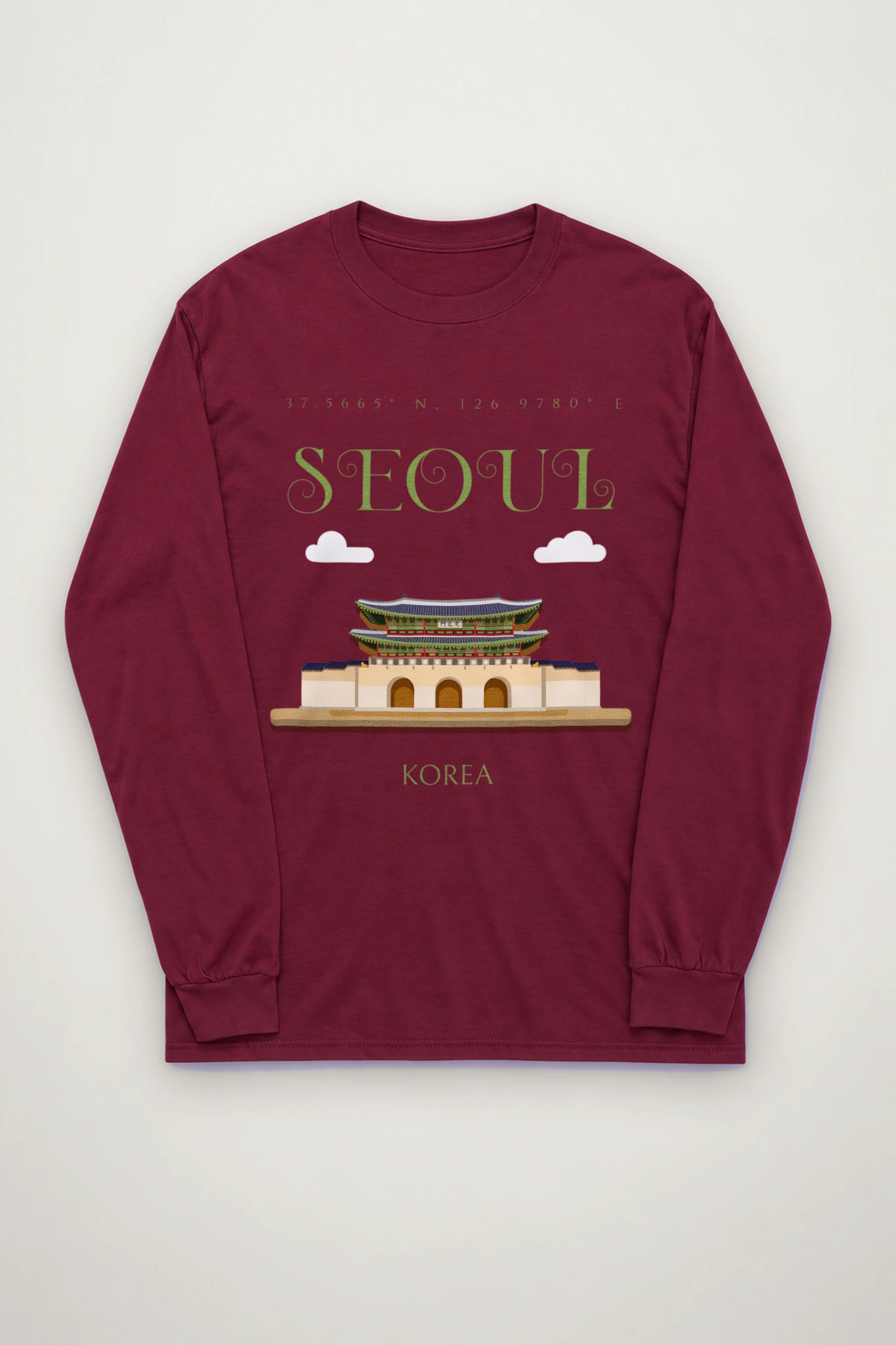 "Seoul Palace Coordinates" Unisex Longsleeve T-shirt