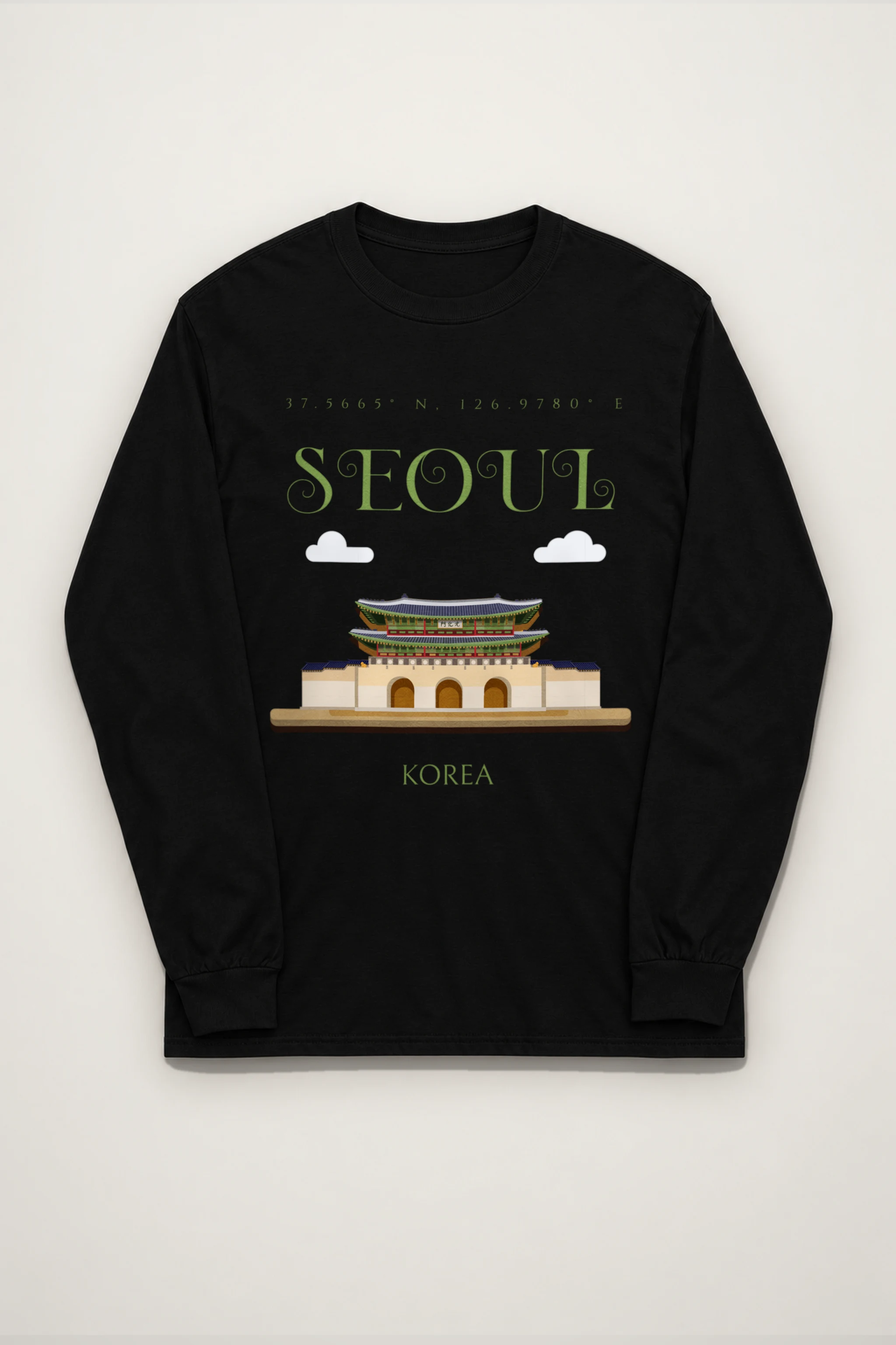 "Seoul Palace Coordinates" Unisex Longsleeve T-shirt