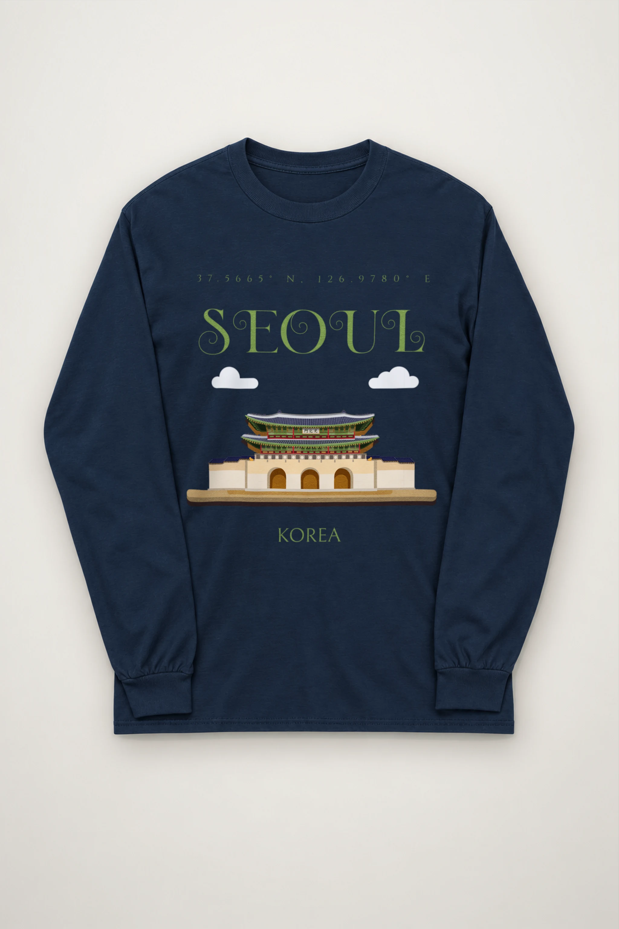 "Seoul Palace Coordinates" Unisex Longsleeve T-shirt
