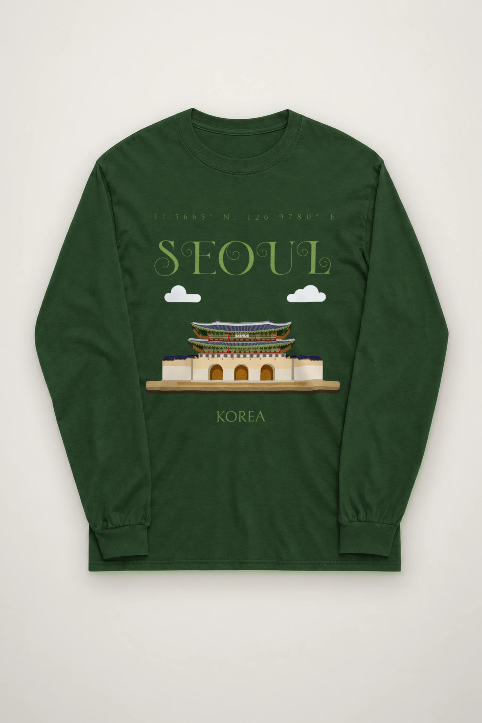 "Seoul Palace Coordinates" Unisex Longsleeve T-shirt