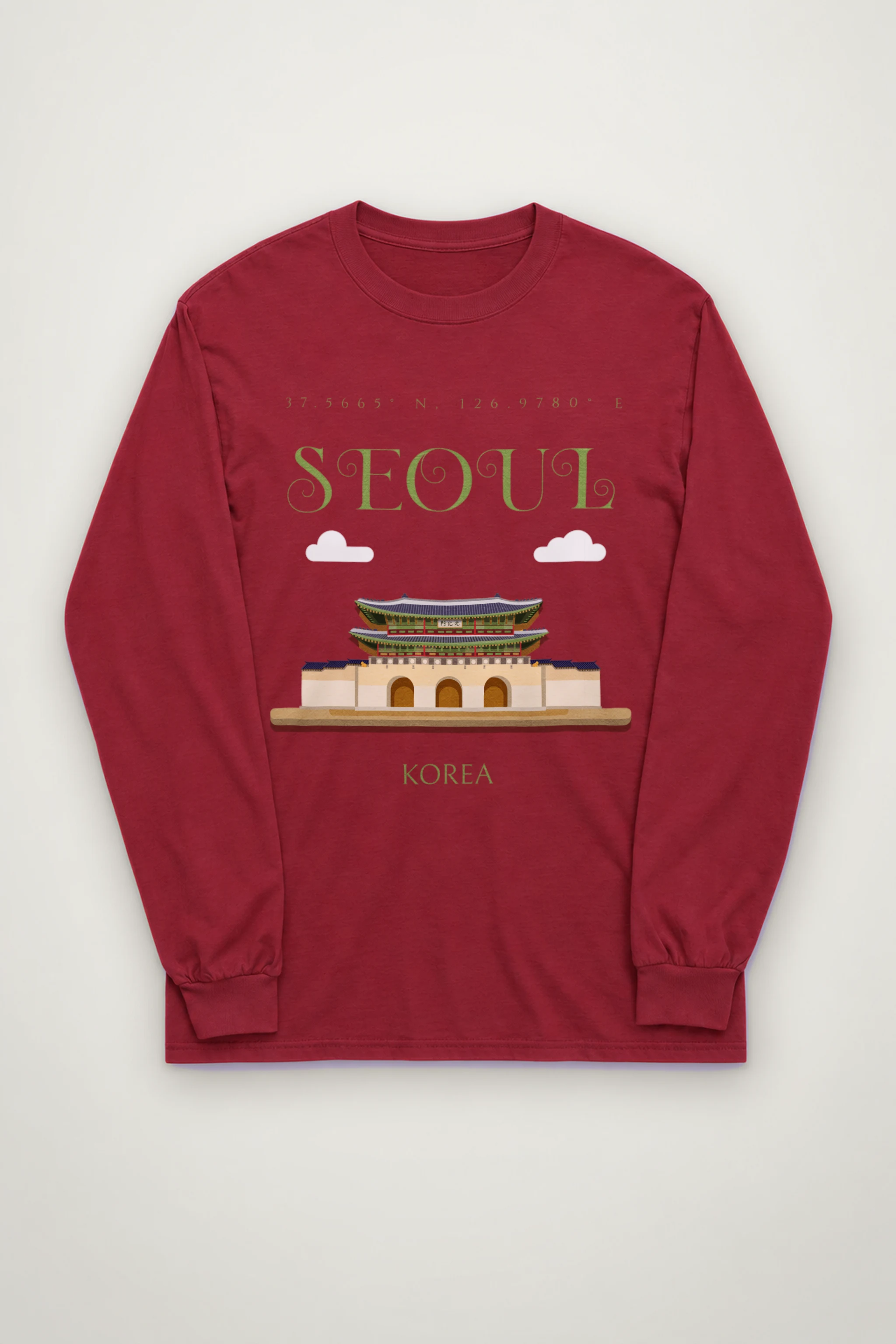 "Seoul Palace Coordinates" Unisex Longsleeve T-shirt