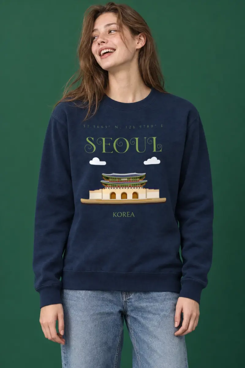 "Seoul Palace Gate" Heavy Blend Unisex Crewneck Sweatshirt