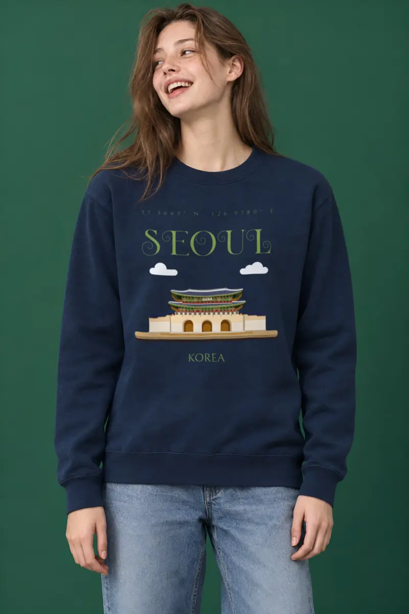 "Seoul Palace Gate" Heavy Blend Unisex Crewneck Sweatshirt