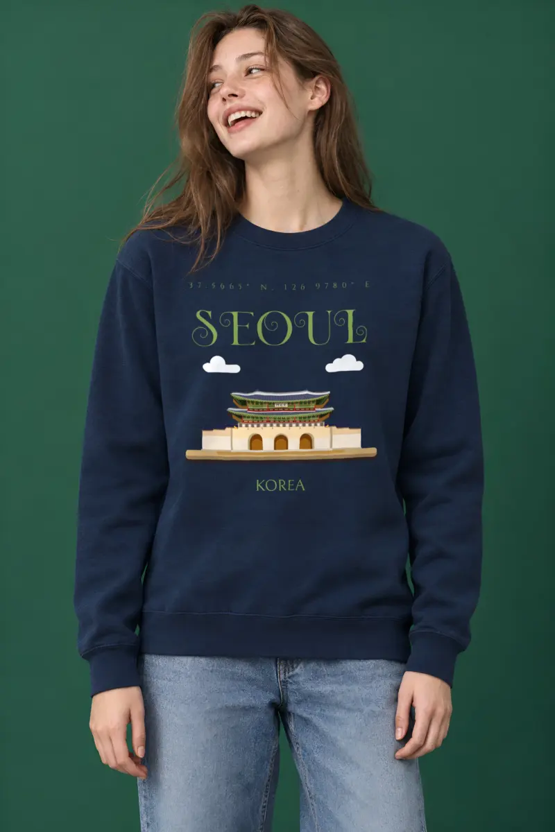 "Seoul Palace Gate" Heavy Blend Unisex Crewneck Sweatshirt