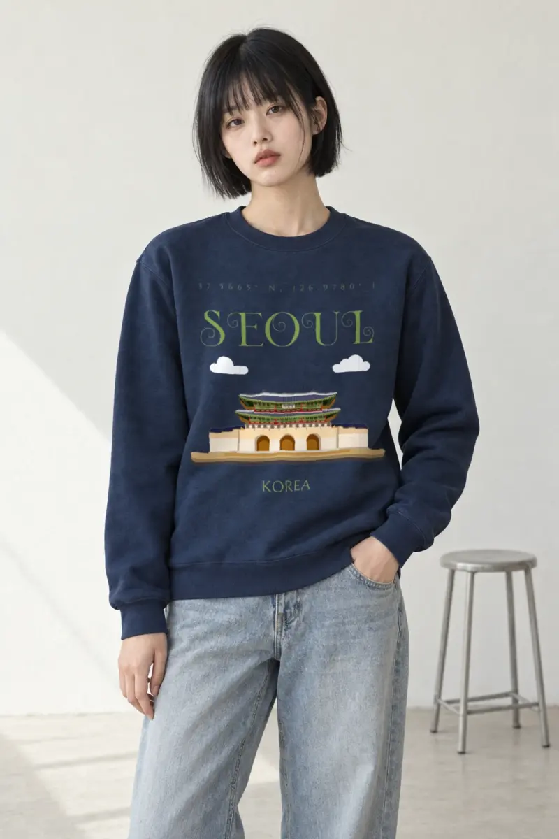 "Seoul Palace Gate" Heavy Blend Unisex Crewneck Sweatshirt