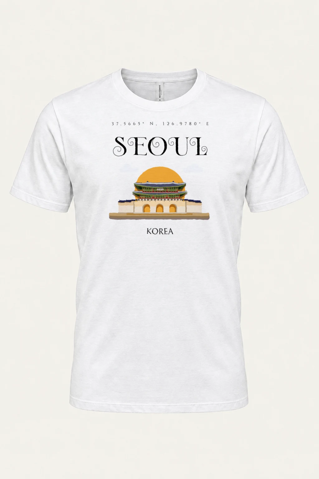 "Seoul Palace Gate" Heavyweight Unisex Crewneck T-shirt | Gildan 5000