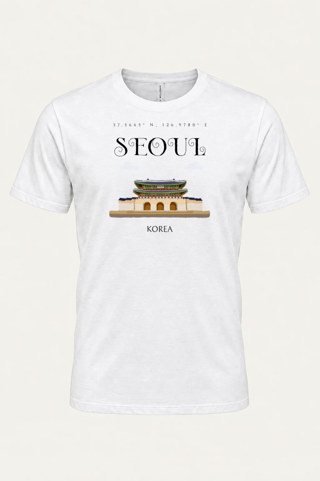 "Seoul Palace Gate" Heavyweight Unisex Crewneck T-shirt | Gildan 5000