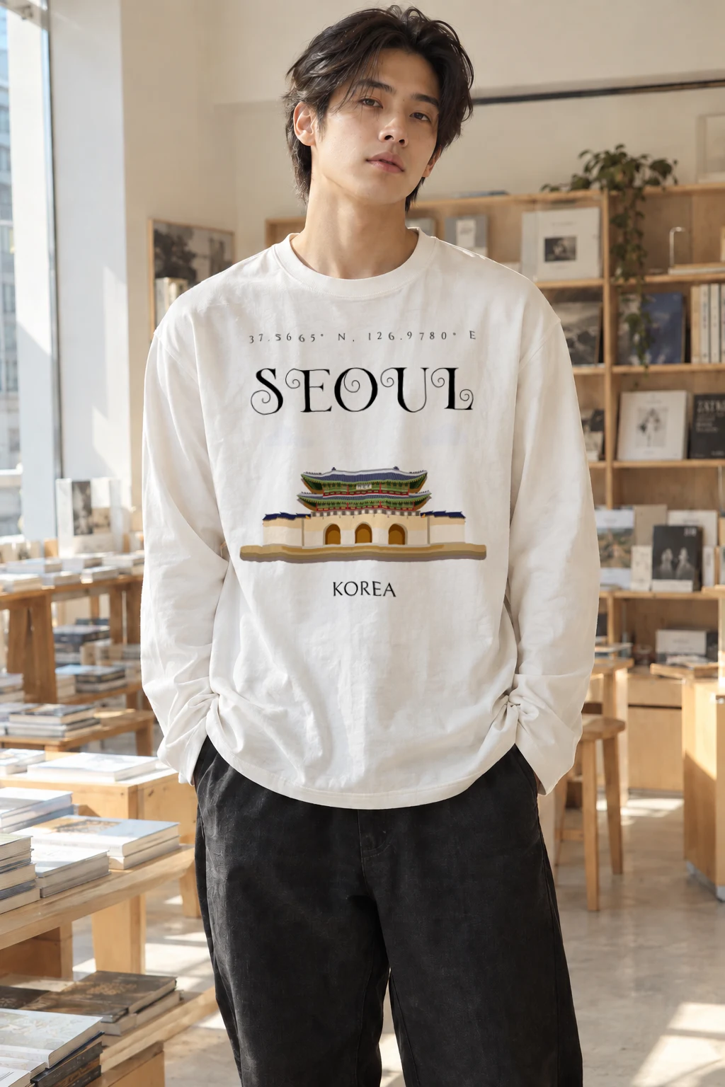 "Seoul Palace Gate" Unisex Longsleeve T-shirt | Gildan 2400