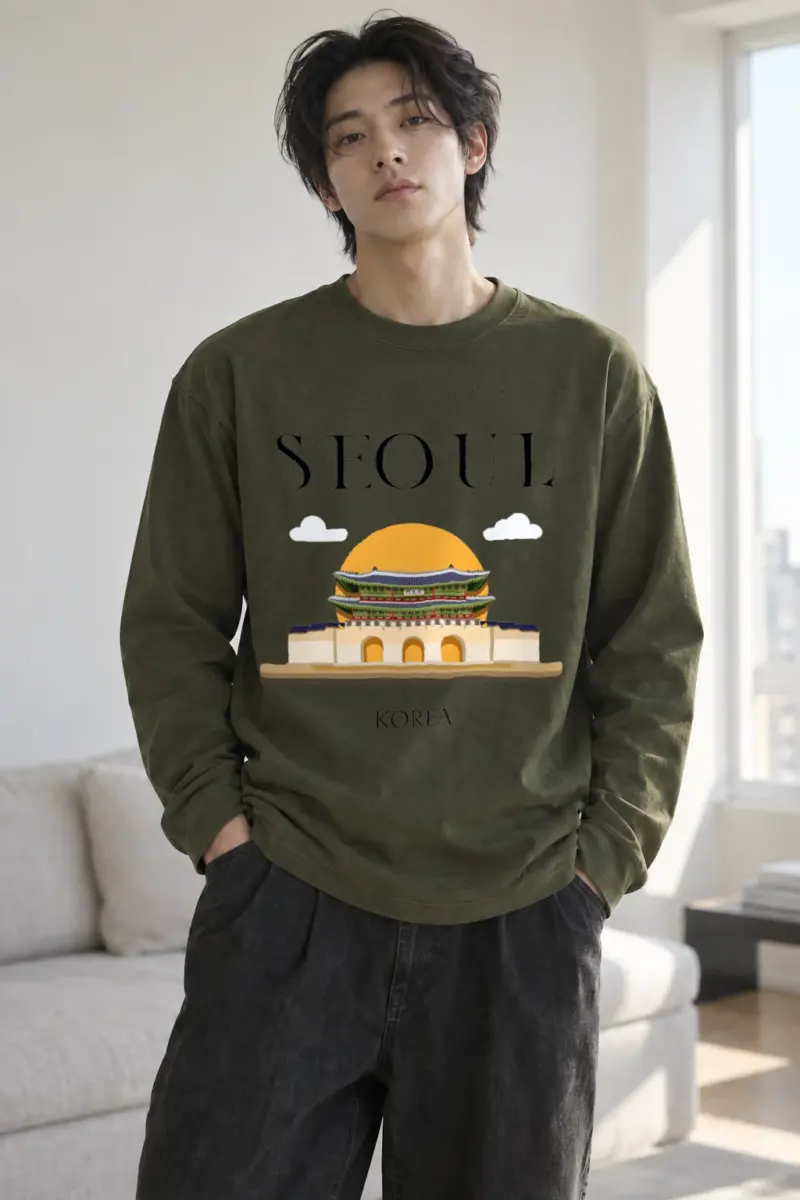 “Seoul Palace Gate” Unisex Longsleeve T-shirt | Gildan 2400