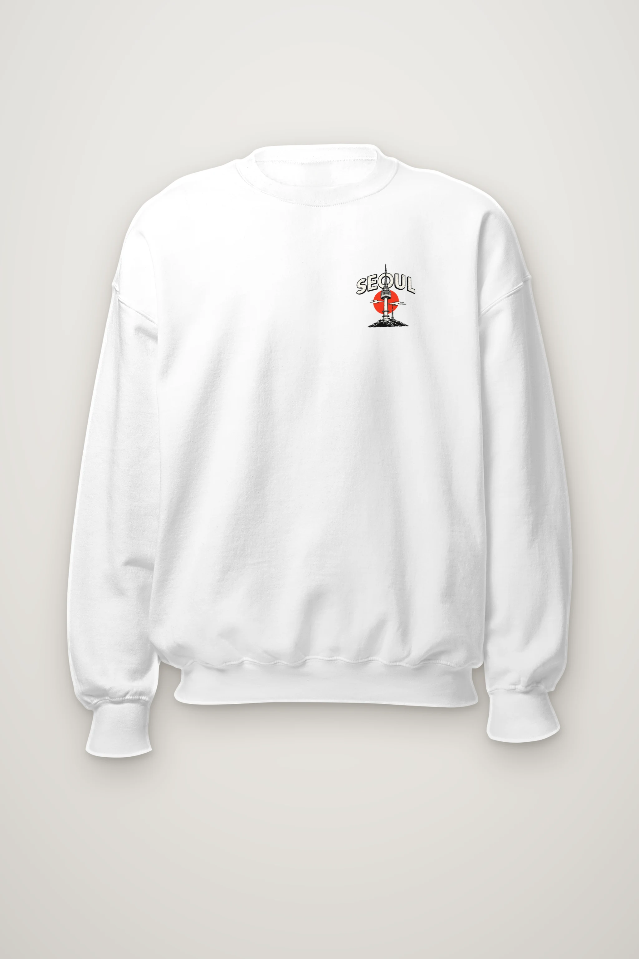 "Seoul Palace Skyline" Heavy Blend Unisex Crewneck Sweatshirt