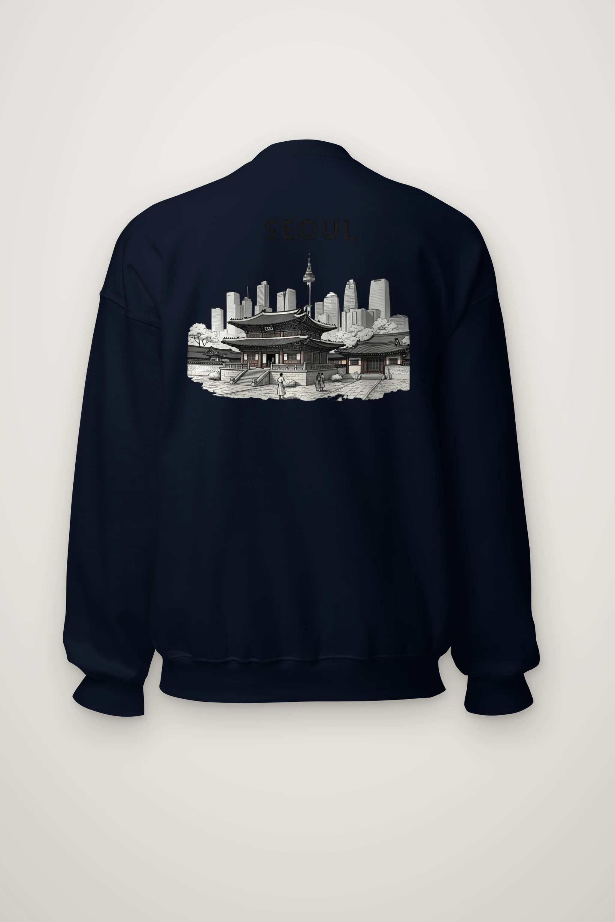 "Seoul Palace Skyline" Heavy Blend Unisex Crewneck Sweatshirt