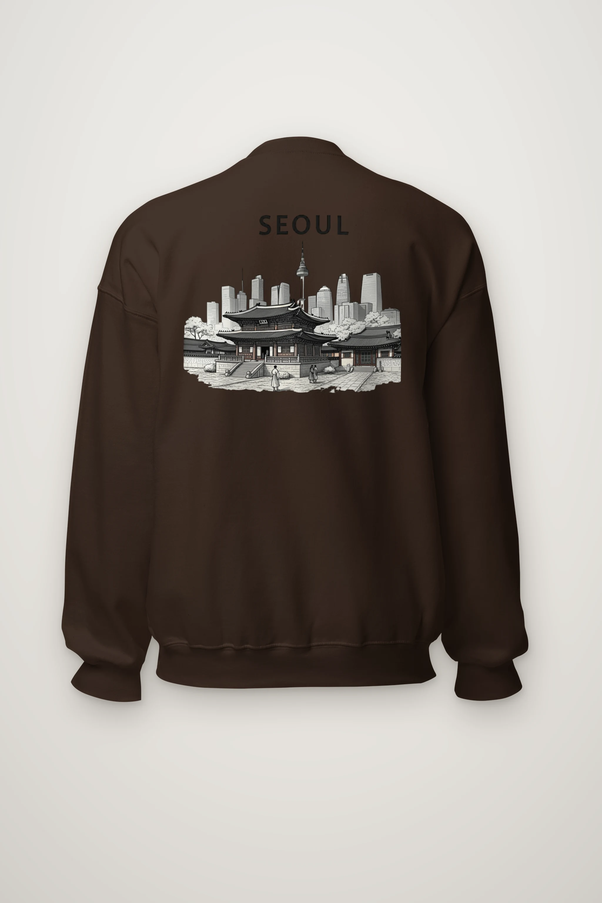 "Seoul Palace Skyline" Heavy Blend Unisex Crewneck Sweatshirt
