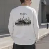 "Seoul Palace Skyline" Unisex Longsleeve T-shirt | Gildan 2400
