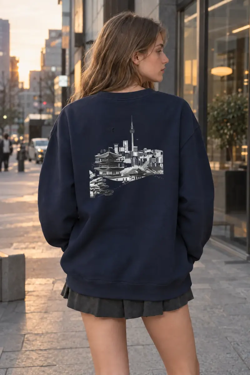 “Seoul Palace View” Heavy Blend Unisex Crewneck Sweatshirt | Gildan 18000