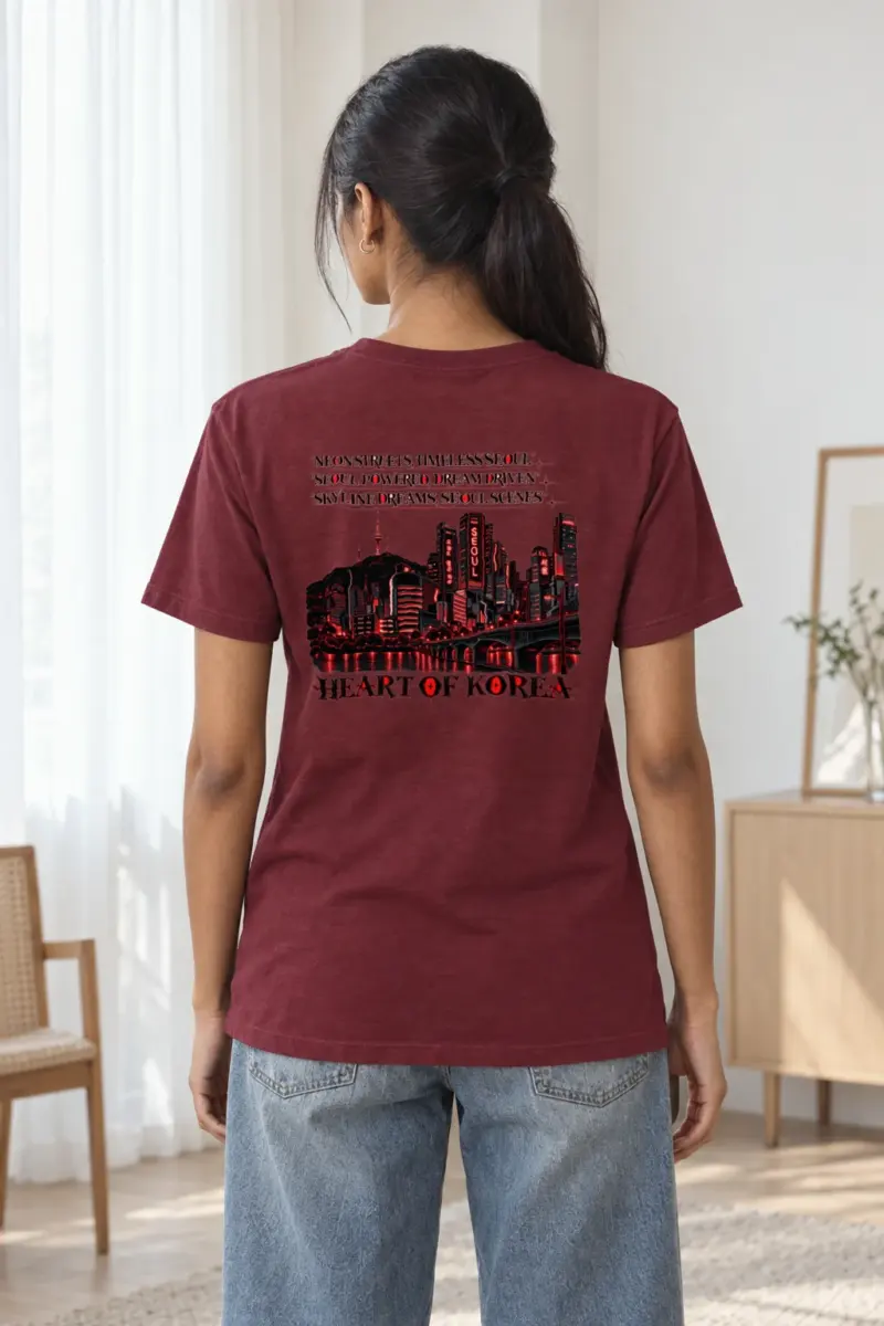 "Seoul Powered Dream Driven" Heavyweight Unisex Crewneck T-shirt | Gildan 5000