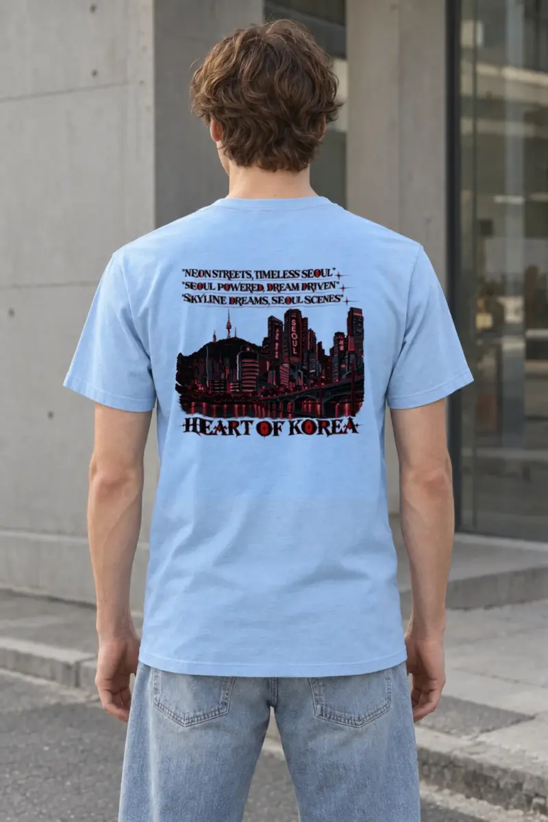 "Seoul Powered Dream Driven" Heavyweight Unisex Crewneck T-shirt
